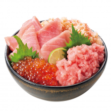 商品画像 本マグロ大トロネギトロ紅ずわいいくら醤油漬け丼