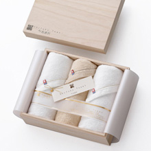 商品画像 今治謹製 Shifuku Towel（至福タオル） 木箱入り　SH2440 (フェイスタオル2P／ウォッシュタオル)