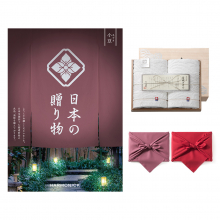 商品画像 日本の贈り物　カタログギフト　小豆（あずき）+今治謹製 『白織タオル』 木箱入り SR2039 (フェイスタオル２P)