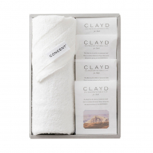 商品画像 CLAYD（クレイド）＆TOWEL SET（フェイスタオル）〔CY2434　WH〕