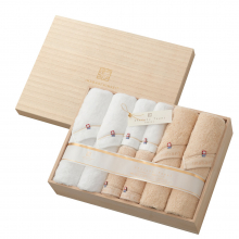 商品画像 今治謹製 Shifuku Towel（至福タオル） 木箱入り　SH55200 (バスタオル4P／フェイスタオル4P)