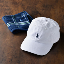 商品画像 POLO RALPH LAUREN（ポロ ラルフ ローレン） コットン チノ クラシック スポーツ キャップ　WHITE　+　ウォッシュタオル