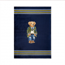 商品画像 RALPH LAUREN HOME(ラルフ ローレン ホーム)TB HERITAGE BEAR フリース スロー ブランケット(NAVY)